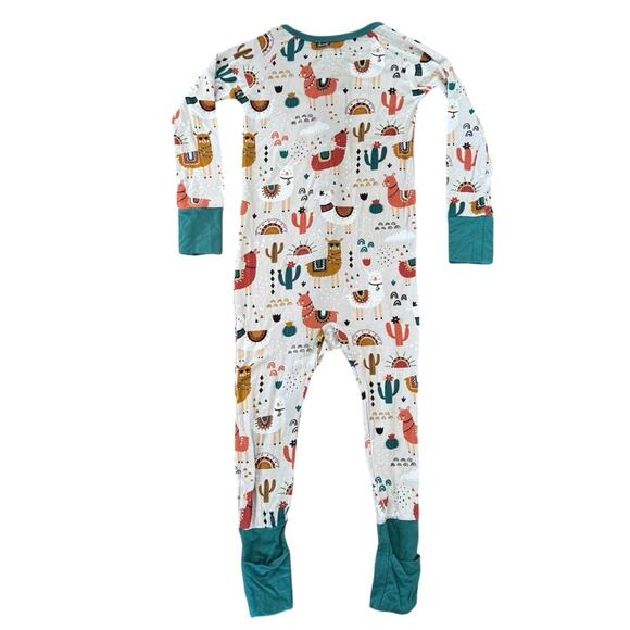 Little Sleepies Llama Love Zippy Pajamas Bamboo Size 18-24 Months - Picture 7 of 7